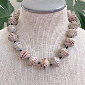 Ember Arts Multicolored Paper Necklace (NWOT)